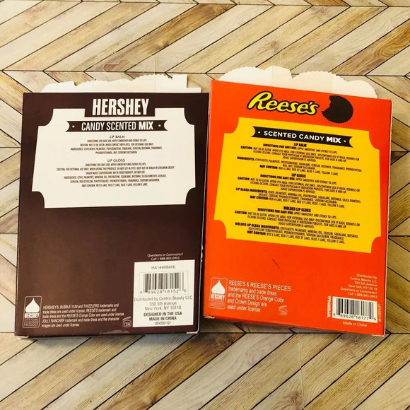 Gift Set Reese's Hershey's Candy Scented Mix Lip Balms & Lip Gloss - Picture 2 of 4